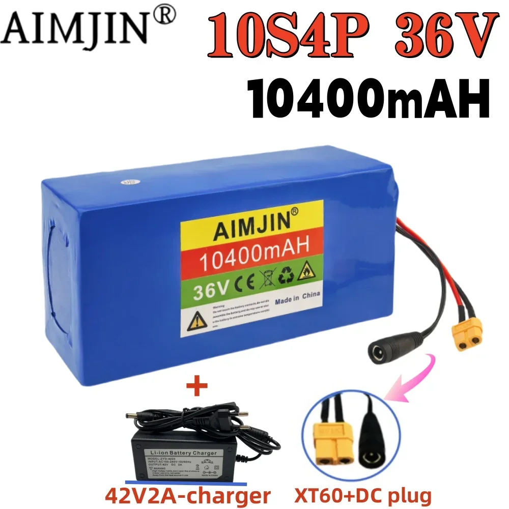 Литий-ионный аккумулятор 10S4P 36 В 10400 мАч Встроенный BMS подходит для велосипедов