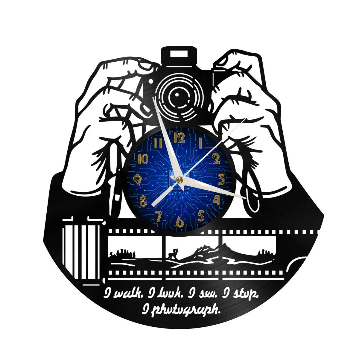 Photography 2 Vinyl Wall Clock, Vinyl Record LED Clock Wall Art Black 12 Inch for Living Room Bedroom
Photography 2 Vinyl Wall Clock, Vinyl Record LED Clock Wall Art Black 12 Inch for Living Room Bedroom