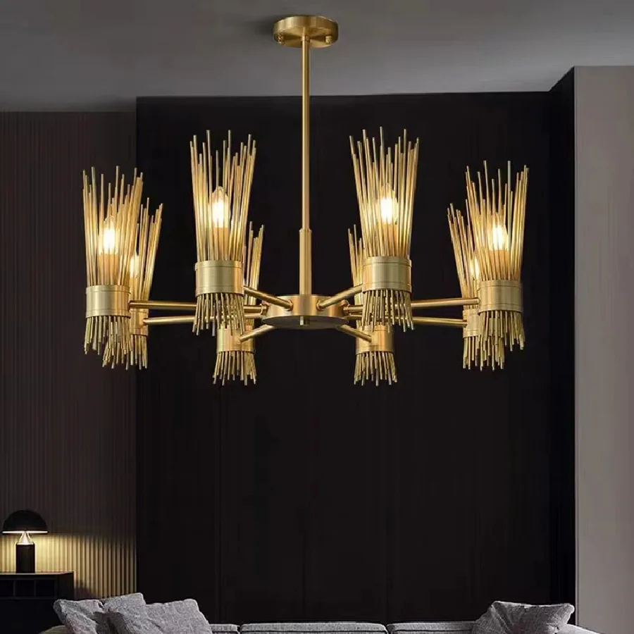 LED Home Decor Full Copper Chandelier Creative Fancy Hanging Light Fixture Lustres Suspension Luminaire for Living Room Bedroom 
LED Home Decor Full Copper Chandelier Creative Fancy Hanging Light Fixture Lustres Suspension Luminaire for Living Room Bedroom
