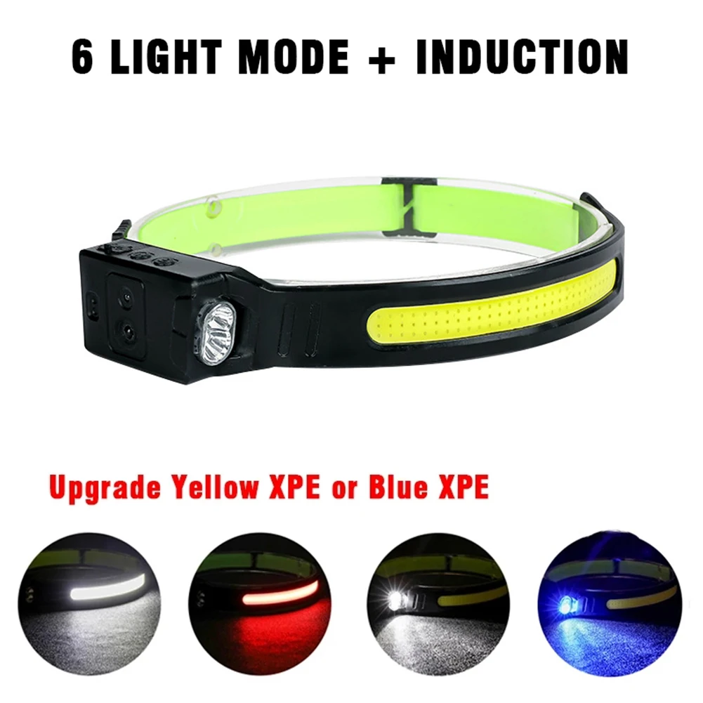 COB LED Headlamp Reflective Headlight Torch Flashlight Work Light Bar Head Band Headlight USB Charging Cable Camping Accs
COB LED Headlamp Reflective Headlight Torch Flashlight Work Light Bar Head Band Headlight USB Charging Cable Camping Accs