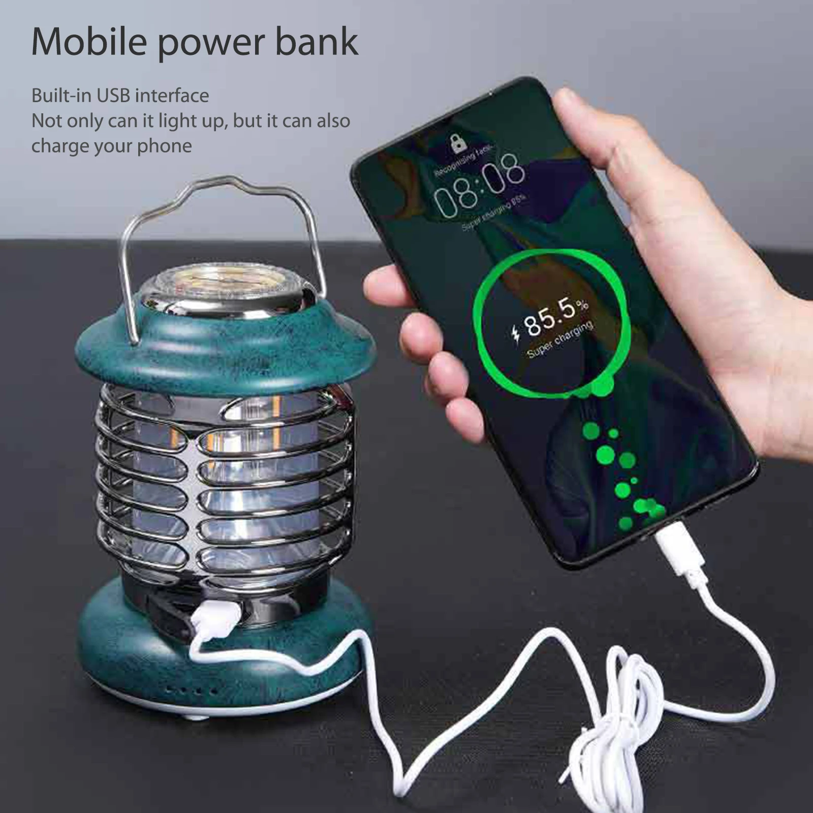 LED Emergency Lighting Rechargeable 5V 4W Camping Atmosphere Lamp Metal Hook 5000mAh Power Bank IPX4 Waterproof for Garden Yard
LED Emergency Lighting Rechargeable 5V 4W Camping Atmosphere Lamp Metal Hook 5000mAh Power Bank IPX4 Waterproof for Garden Yard