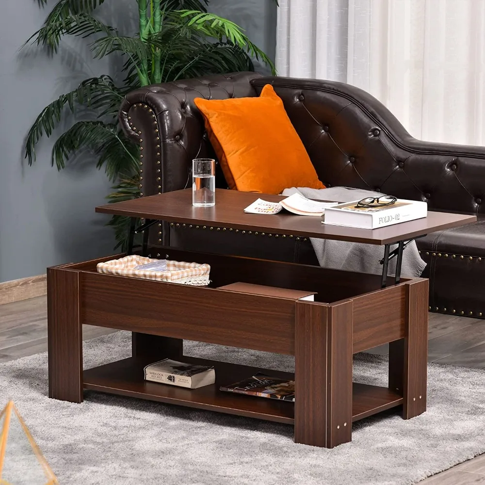 Pop Up Coffee Table for Living Room Lift Top Coffee Table With Hidden Storage Compartment and Open Shelf Furniture Brown Side
Pop Up Coffee Table for Living Room Lift Top Coffee Table With Hidden Storage Compartment and Open Shelf Furniture Brown Side