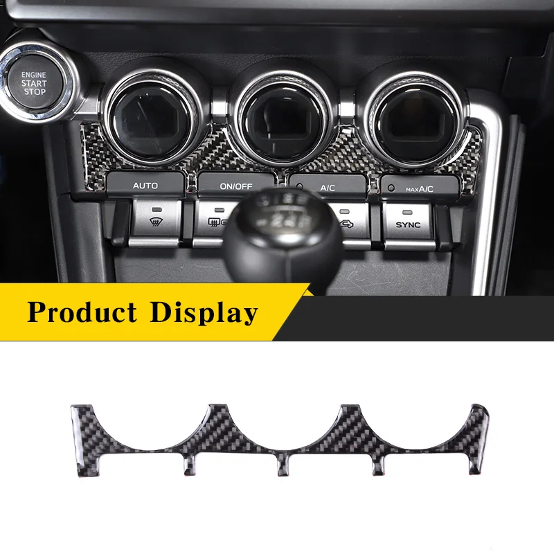For Subaru BRZ 2022 Real Carbon Fiber Soft Car Air Conditioner Knob Switch Frame Sticker Panel Trim Car Interior Accessories 
For Subaru BRZ 2022 Real Carbon Fiber Soft Car Air Conditioner Knob Switch Frame Sticker Panel Trim Car Interior Accessories