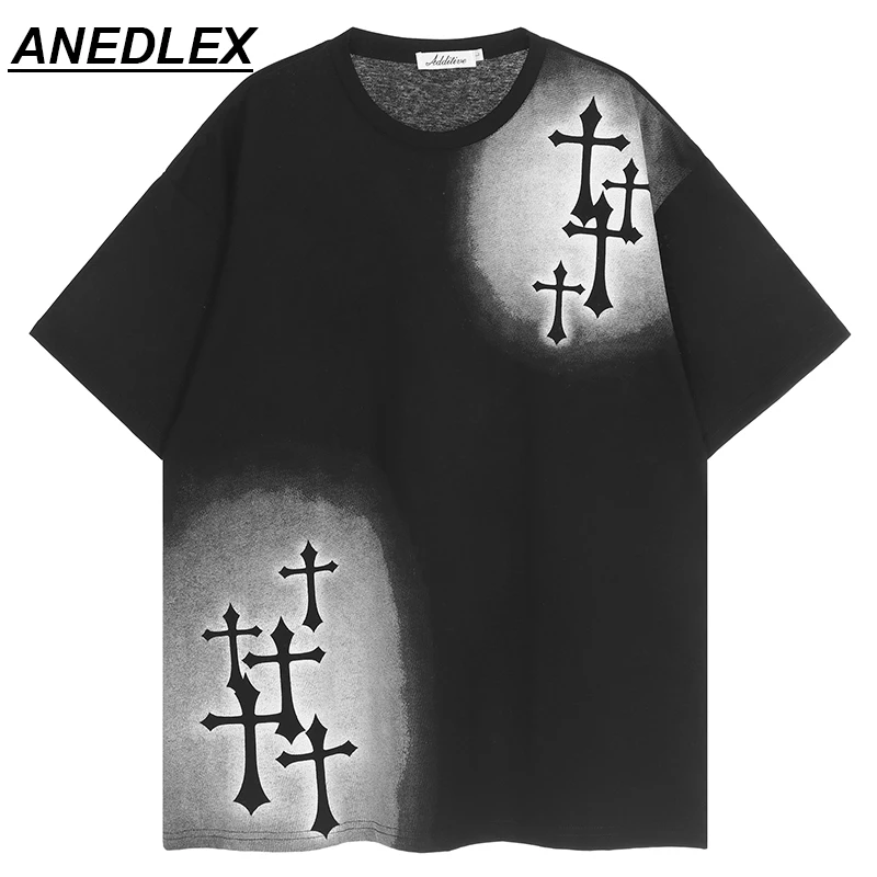 2022 Men Punk T-Shirt Hip Hop Streetwear Cross Printed T Shirt Harajuku Cotton Loose Tops Tees Summer Short Sleeve Gothic Tshirt
2022 Men Punk T-Shirt Hip Hop Streetwear Cross Printed T Shirt Harajuku Cotton Loose Tops Tees Summer Short Sleeve Gothic Tshirt
