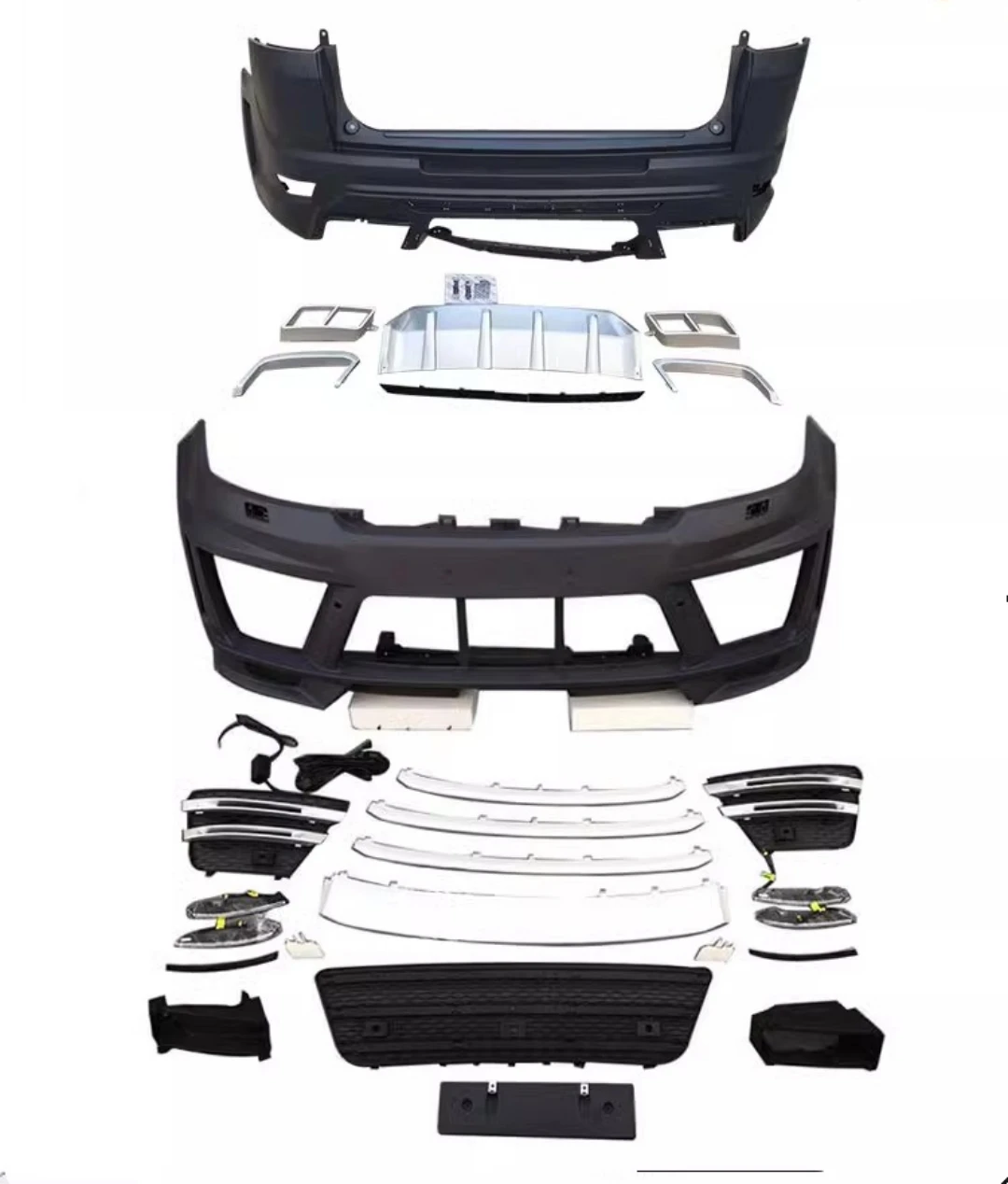 

front rear bumper headlight grill mask assembly body kit for Land Range Rover Sport 2014-17 convert fender side skirt taillight