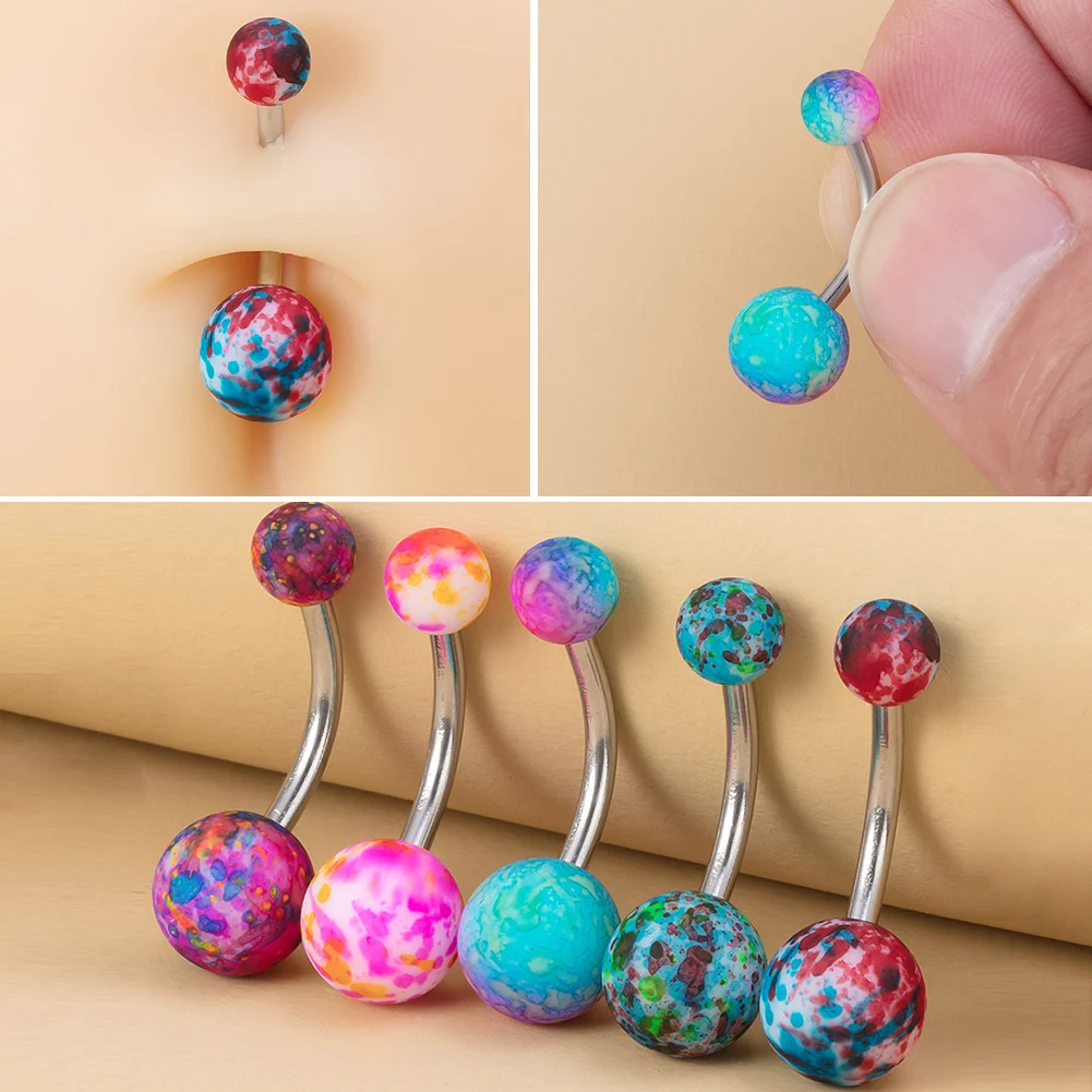 Colorful Spotted Navel Belly Button Ring Acrylic Piercing Jewelry Women Fashion Navel Ring Piercing Body Piercings Jewelry Gift
Colorful Spotted Navel Belly Button Ring Acrylic Piercing Jewelry Women Fashion Navel Ring Piercing Body Piercings Jewelry Gift