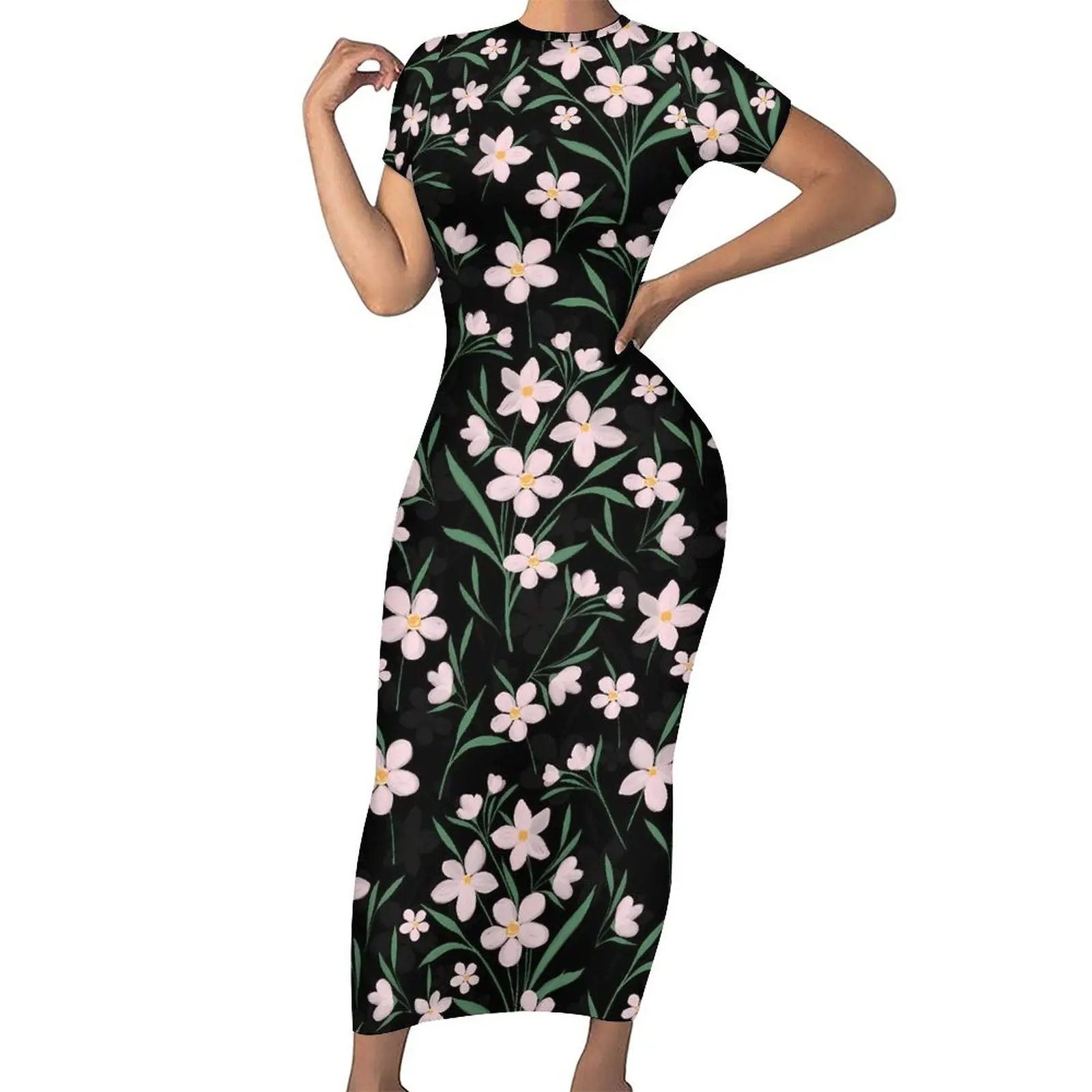 Pink Floral Bodycon Dress Woman Botanical Print Cute Maxi Dresses Summer Short Sleeve Aesthetic Custom Big Size Dress
Pink Floral Bodycon Dress Woman Botanical Print Cute Maxi Dresses Summer Short Sleeve Aesthetic Custom Big Size Dress