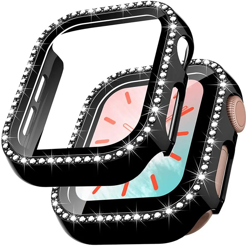 Glass+Cover For Apple Watch case 40mm 44mm 38mm 42mm iWatch Accessories Diamond +Screen Protector Apple watch serie 3 4 5 SE 6
Glass+Cover For Apple Watch case 40mm 44mm 38mm 42mm iWatch Accessories Diamond +Screen Protector Apple watch serie 3 4 5 SE 6