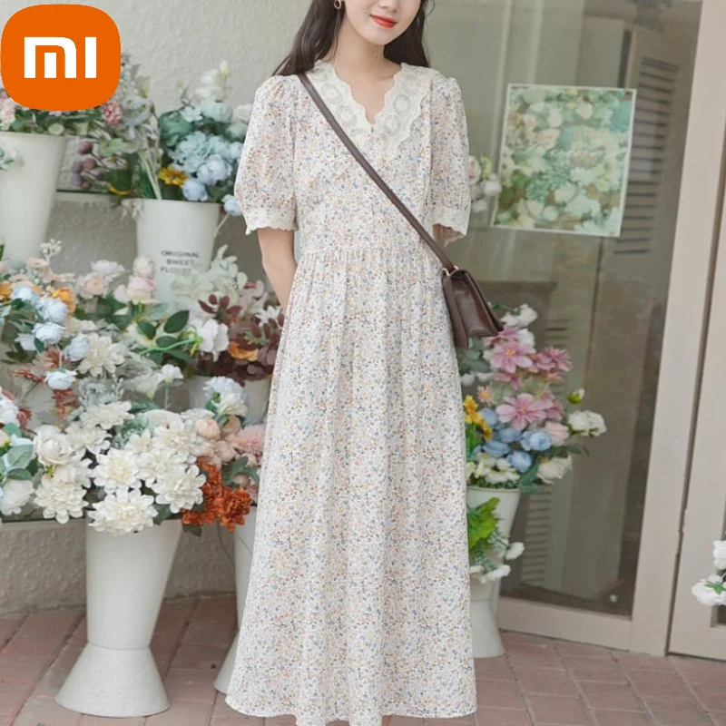 XIAOMI Summer Vintage Boho Dresses Women Korean Elegant V-neck Sweet Floral Dresses Female Puff Sleeve Casual Cottagecore Dress
XIAOMI Summer Vintage Boho Dresses Women Korean Elegant V-neck Sweet Floral Dresses Female Puff Sleeve Casual Cottagecore Dress