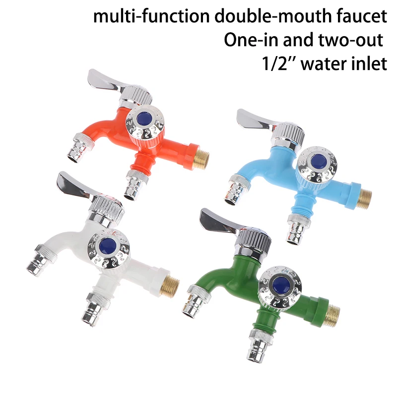 Dual Control Dual Outlet Faucet 1/2" Universal Interface Plastic Faucet Home Bathroom Connector
Dual Control Dual Outlet Faucet 1/2" Universal Interface Plastic Faucet Home Bathroom Connector
