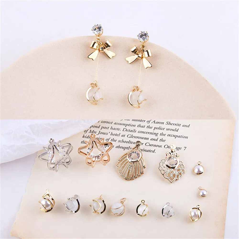DIY Handmade Jewelry Accessories, Zircon Pentagram Three-dimensional Leaf Cat's Eye Pendant, Earrings, Necklace Material
DIY Handmade Jewelry Accessories, Zircon Pentagram Three-dimensional Leaf Cat's Eye Pendant, Earrings, Necklace Material