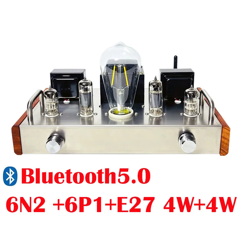 

AIYIMA SMSL 6n2 6p1 E27 Single Ended Class A Vacuum Tube Amplifier 4w*2 Bluetooth 5.0 pure Handmade Full symmetry Tube Amp Audio