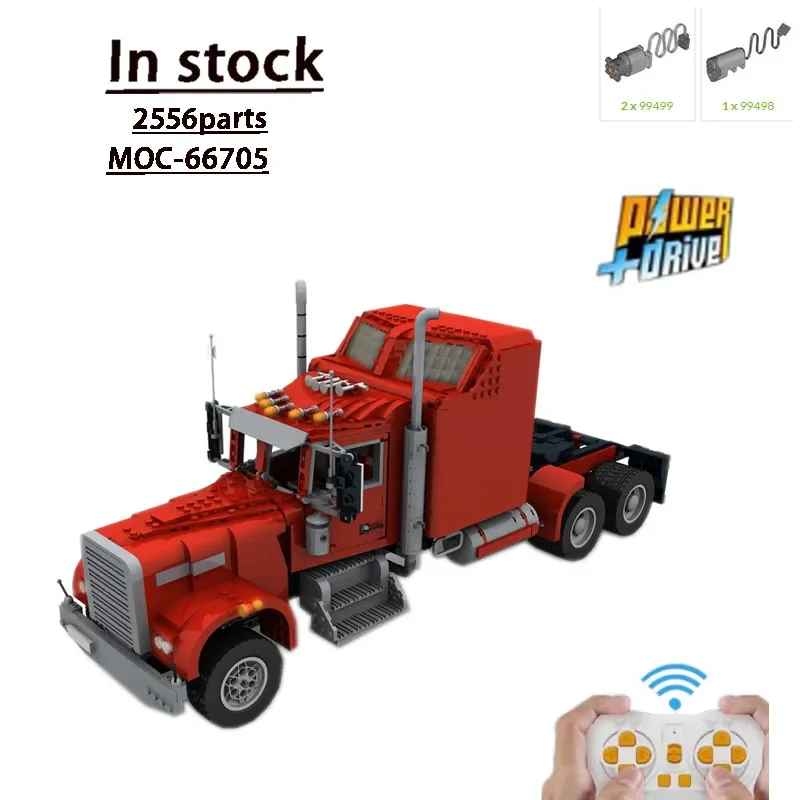MOC-66705 на заказ RC США шоу грузовика сборка строительный блок модель 2556 детали для