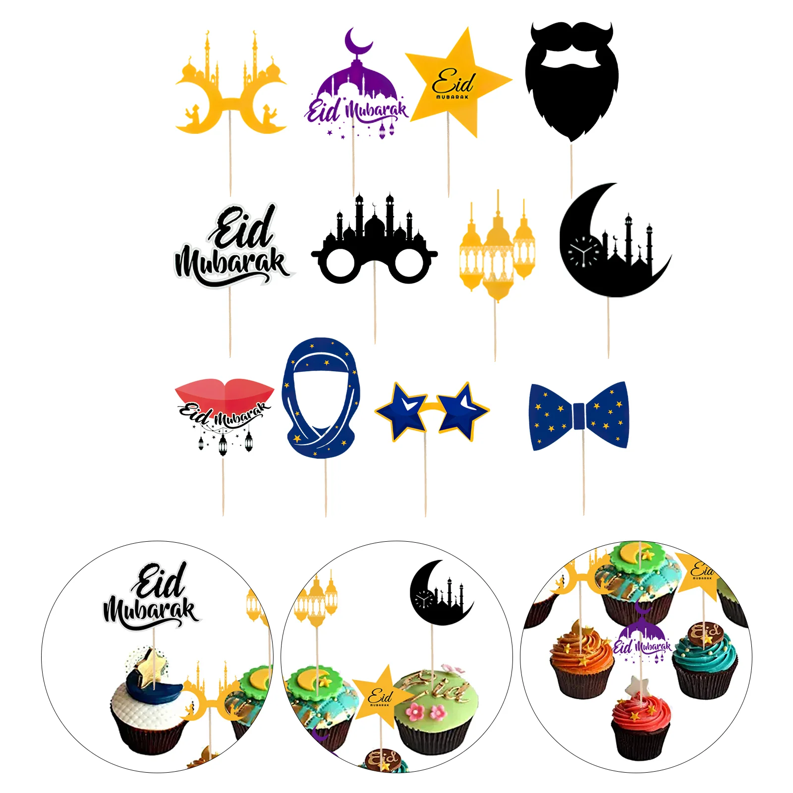 2 Sets Delicate Decorative Ramadan Islamic Cupcake Picks Cupcake Ornaments Dessert Toppers Cake Decorations
2 Sets Delicate Decorative Ramadan Islamic Cupcake Picks Cupcake Ornaments Dessert Toppers Cake Decorations