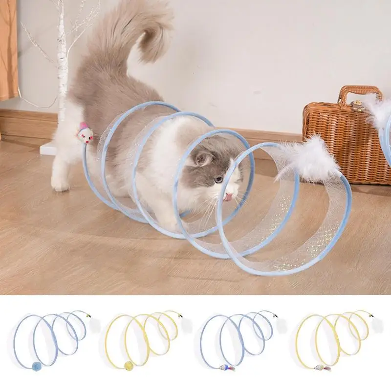 Foldable Cat Tunnel S Type Cats Tunnel Spring Toy With Balls Outdoor Cat Stick Toys Kitten Interactive Play Toy Pet Accessories 
Foldable Cat Tunnel S Type Cats Tunnel Spring Toy With Balls Outdoor Cat Stick Toys Kitten Interactive Play Toy Pet Accessories