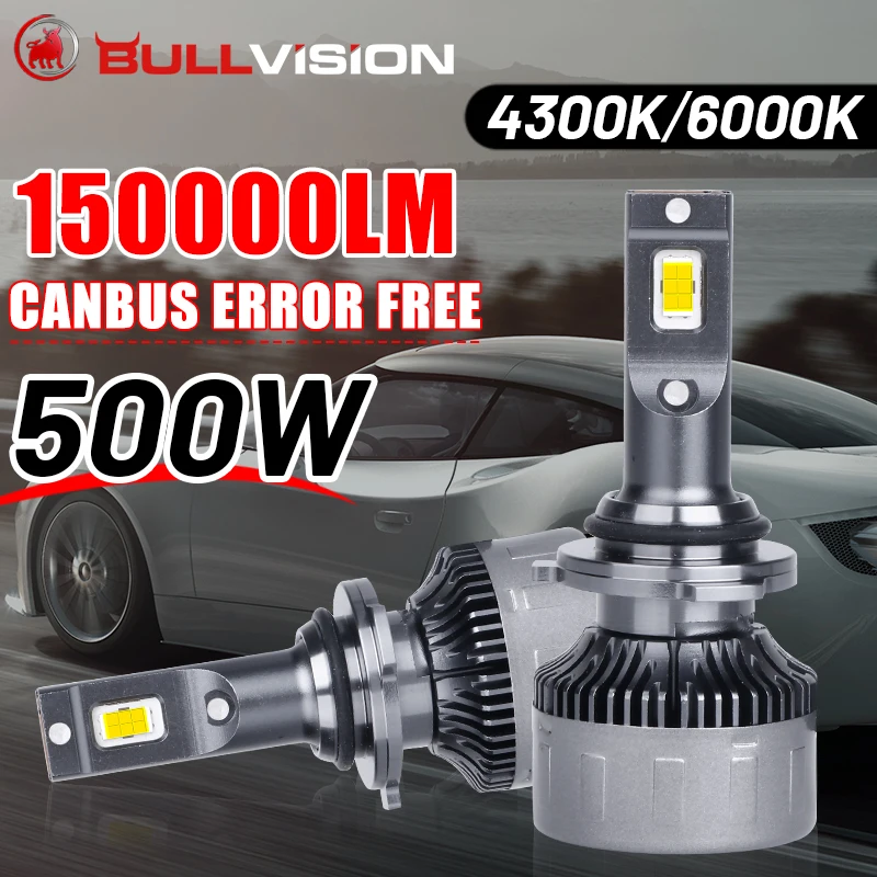 

Bullvision LED H7 150000LM Canbus LED H4 H8 HB3 9005 9006 HB4 9012 HIR2 H9 H16 4300K 6000K 500W High Beam Low Beam 5570 CSP 12V