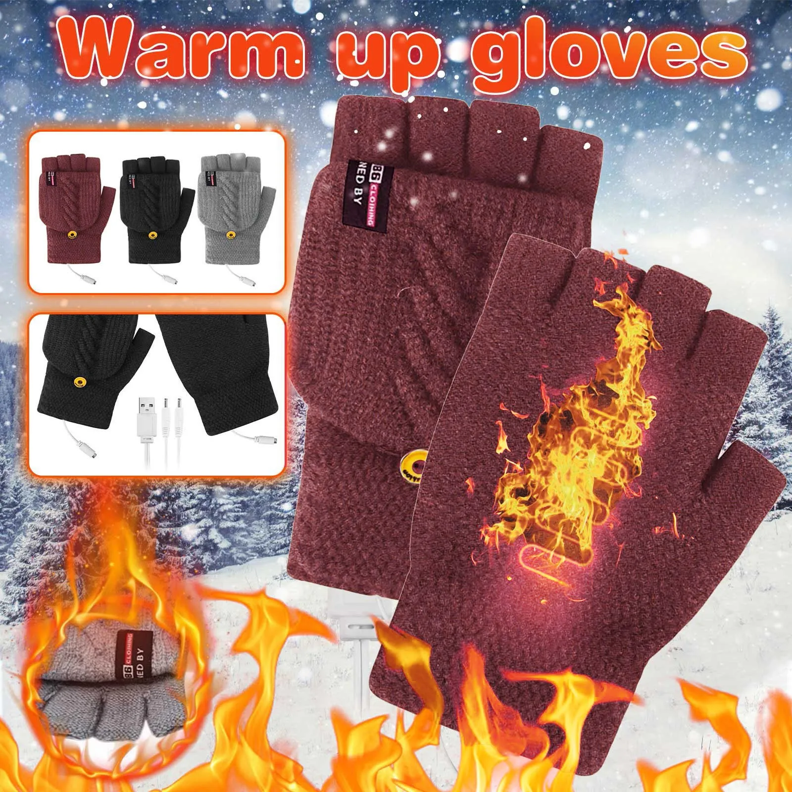 Electric Heated Gloves Outdoor Winter Warmer Leather Rechargeable Li-ion Battery Warm Up Snowboard Skiing Outdoor Gloves
Electric Heated Gloves Outdoor Winter Warmer Leather Rechargeable Li-ion Battery Warm Up Snowboard Skiing Outdoor Gloves