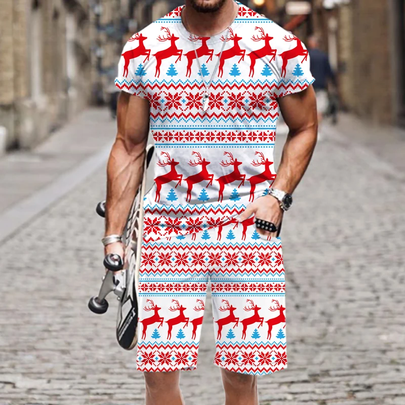 New Men's Tracksuit T-shirt Shorts Set Casual Christmas Pattern Cool Oversized Swimming Loose Mens Clothing Summer Fashion Sets
New Men's Tracksuit T-shirt Shorts Set Casual Christmas Pattern Cool Oversized Swimming Loose Mens Clothing Summer Fashion Sets