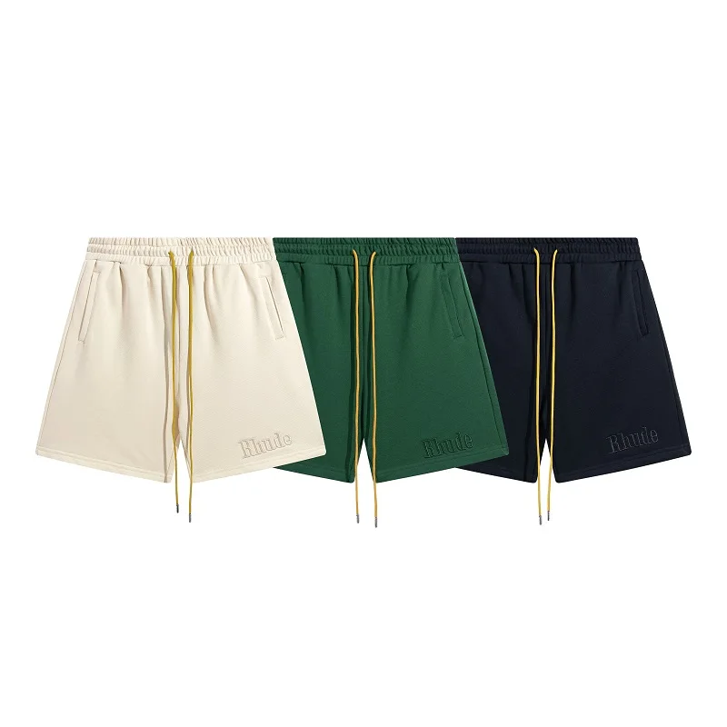 RHUDE Embroidered letter logo pocket shorts Men Women Best Quality Yellow Drawstring Oversize Shorts cotton casual shorts
RHUDE Embroidered letter logo pocket shorts Men Women Best Quality Yellow Drawstring Oversize Shorts cotton casual shorts