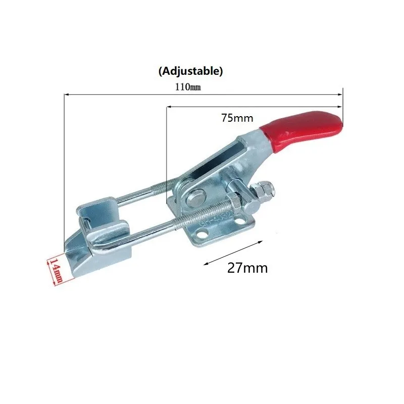 4PCS GH-40323 Red Toggle Clamp160kg Latch Type Quick Release Vises Woodworking Horizontal Clamps Heavy Duty Tooling Accessory
4PCS GH-40323 Red Toggle Clamp160kg Latch Type Quick Release Vises Woodworking Horizontal Clamps Heavy Duty Tooling Accessory