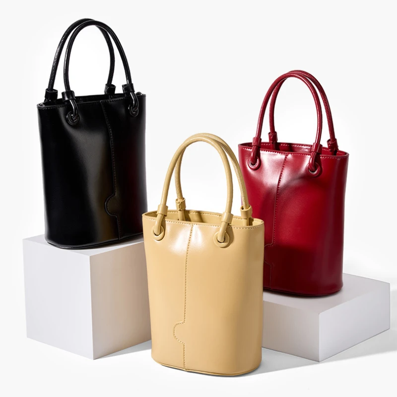 Mini Women Bucket Bag Tote Lady Cowhide Crossbody Bags High End Light Luxury Handbag Small Bag Woman Shoulder Bag
Mini Women Bucket Bag Tote Lady Cowhide Crossbody Bags High End Light Luxury Handbag Small Bag Woman Shoulder Bag