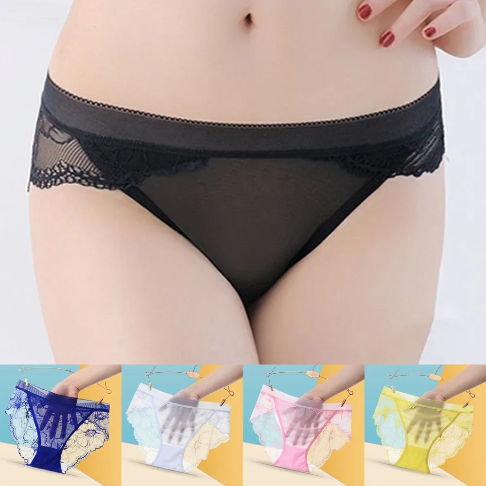 Women Lace Transparent Underpants New Sexy Transparent Briefs Underwear Panties M-xL Mesh Stretch Panties
Women Lace Transparent Underpants New Sexy Transparent Briefs Underwear Panties M-xL Mesh Stretch Panties