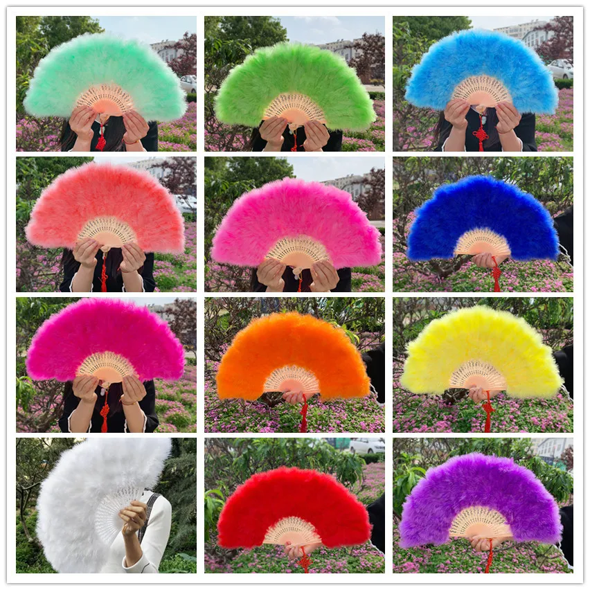 Fashion Catwalk Feather Fan Prop Stage Performance Cheongsam Costume Dance Feather Fan Wedding Party Lolita Feather Folding Fan 
Fashion Catwalk Feather Fan Prop Stage Performance Cheongsam Costume Dance Feather Fan Wedding Party Lolita Feather Folding Fan