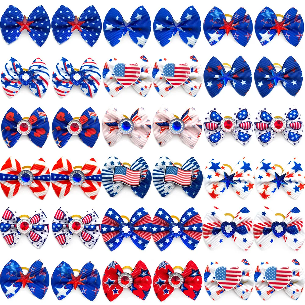 50/100pcs Small Dog Bows Rubber Bands American Independence Day Cat Dog Hair Bows Yorkshire Dog Grooming Bows Pet Supplier
50/100pcs Small Dog Bows Rubber Bands American Independence Day Cat Dog Hair Bows Yorkshire Dog Grooming Bows Pet Supplier