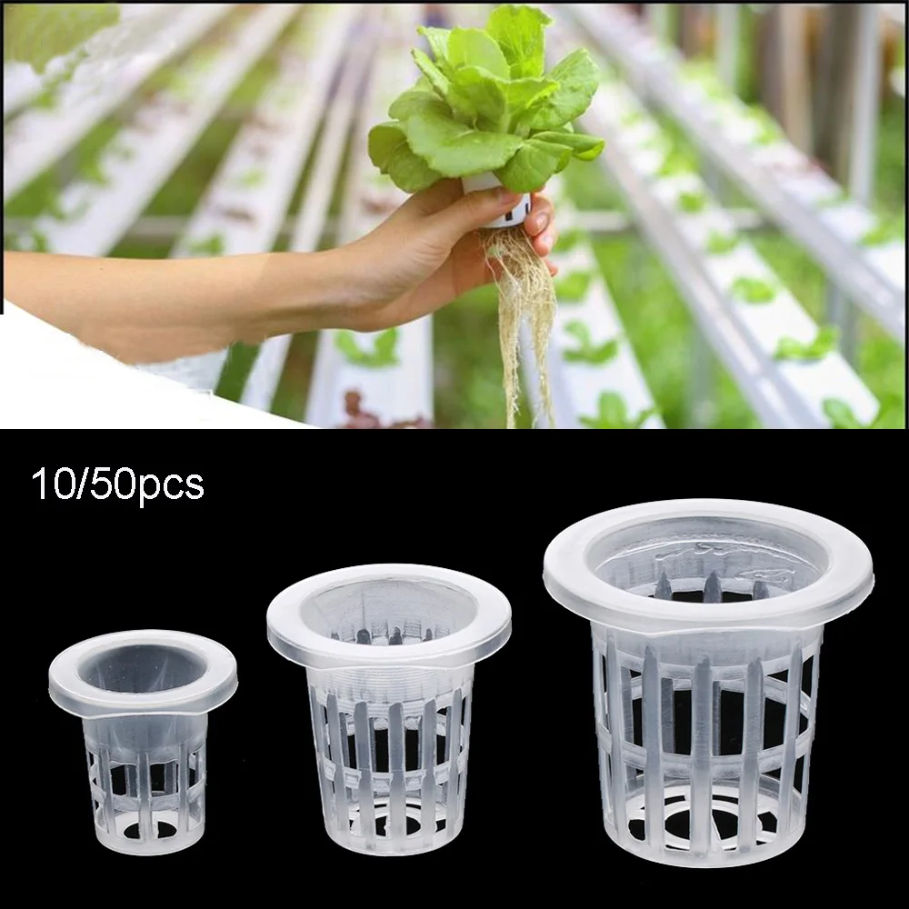 

10/50pcs Durable Aquarium Cultivation Soilless Hydroponic Seed Trays Planting Basket Nursery Sponge Flower Pots