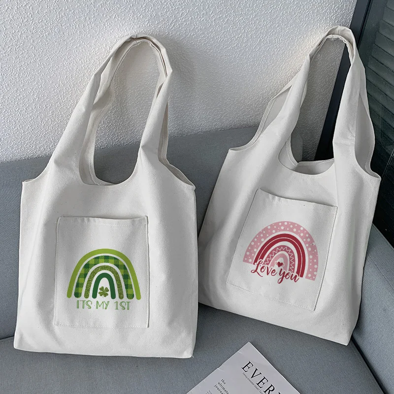 Rainbow 2021 Tote Bags for Women Canvas New Luxury Handbags Shopping Printed Bag Fabric Reusable Designer Logo Handbag Bag Tote
Rainbow 2021 Tote Bags for Women Canvas New Luxury Handbags Shopping Printed Bag Fabric Reusable Designer Logo Handbag Bag Tote