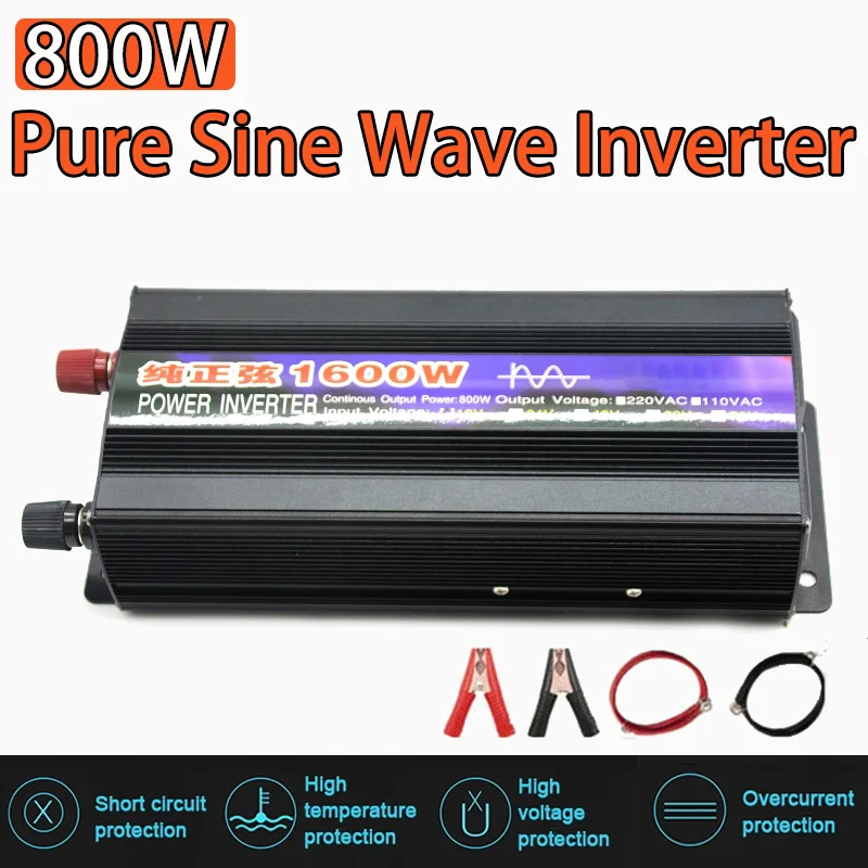 Pure Sine Wave Inverter 800W Power DC 12V 24V To AC 220V Voltage 50HZ Converter Solar Car Inverters With LED Dis
Pure Sine Wave Inverter 800W Power DC 12V 24V To AC 220V Voltage 50HZ Converter Solar Car Inverters With LED Dis