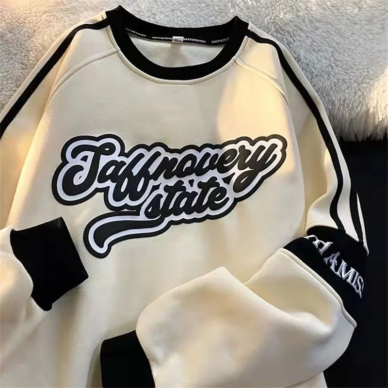 White Vintage O- Neck Letter Print Oversized Women Sweatshirt Autumn Korean Design Lovers College Style Long Sleeve Harajuku Top
White Vintage O- Neck Letter Print Oversized Women Sweatshirt Autumn Korean Design Lovers College Style Long Sleeve Harajuku Top