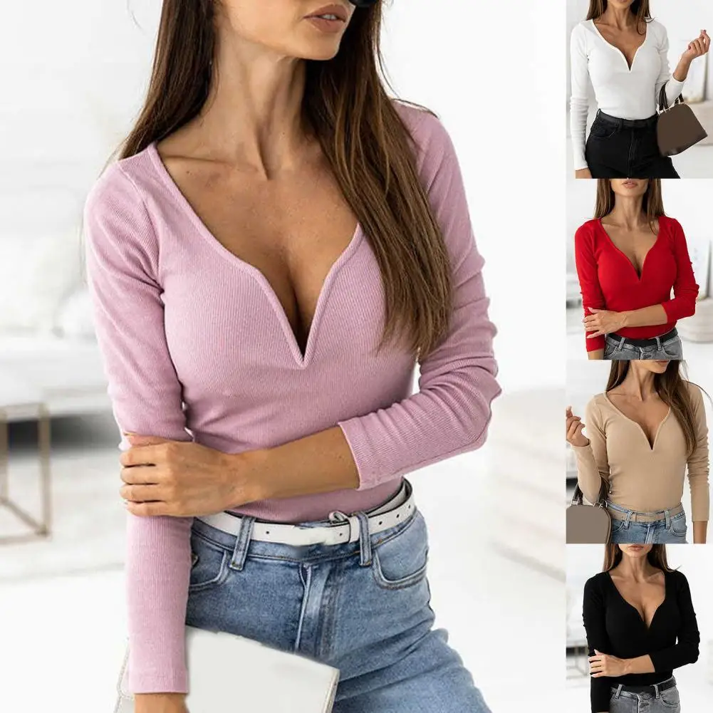 Long Sleeve Top Tops Solid Color Women Slim Casual CasualWomen's V Neck Commute Style Ribbed for Going Out top women 2021 elegan
Long Sleeve Top Tops Solid Color Women Slim Casual CasualWomen's V Neck Commute Style Ribbed for Going Out top women 2021 elegan