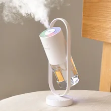 Ultrasonic Air Humidifier Angle Adjustable USB Hourglass Mist Maker for Office Home Essential Oil Aroma Diffuser LED Night Light