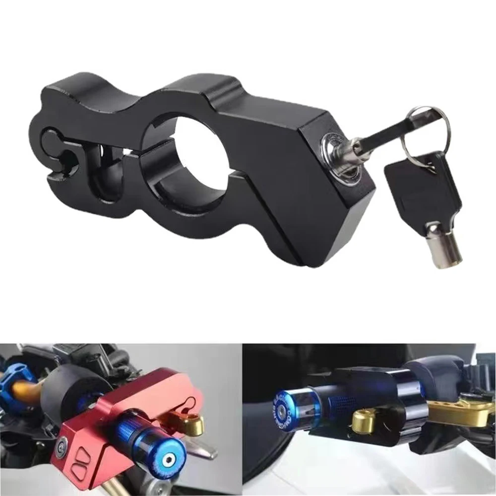 Motorcycle Modified Handlebar Lock Helmet Anti-theft Lock Electric Vehicle Dirt Bikes Aluminum Alloy Handlebar Fixed Horn Lock 
Motorcycle Modified Handlebar Lock Helmet Anti-theft Lock Electric Vehicle Dirt Bikes Aluminum Alloy Handlebar Fixed Horn Lock