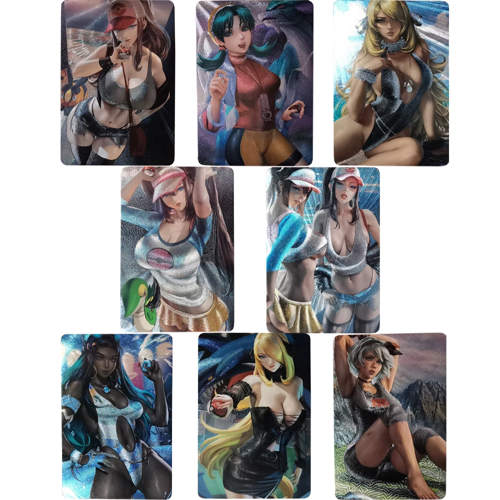 8Pcs/set Pokemon Girl Trainer Flash Card Sexy Kawaii Anime Beautiful Girls Game Rare Card Anime Collection Card Gift for Friends
8Pcs/set Pokemon Girl Trainer Flash Card Sexy Kawaii Anime Beautiful Girls Game Rare Card Anime Collection Card Gift for Friends