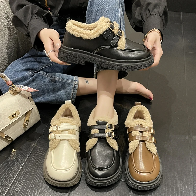 Коричневые Лоферы для женщин, Туфли Мэри Джейн на платформе с пряжкой, повседневная обувь, туфли-лодочки из овечьей шерсти, большой размер, П...
Коричневые Лоферы для женщин, Туфли Мэри Джейн на платформе с пряжкой, повседневная обувь, туфли-лодочки из овечьей шерсти, большой размер, П...