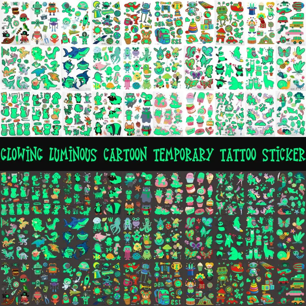 Светящийся в темноте мультяшный Кот, временные татуировки для девочек, светящийся автомобиль, Русалка, искусственная татуировка, наклейка ... 
Светящийся в темноте мультяшный Кот, временные татуировки для девочек, светящийся автомобиль, Русалка, искусственная татуировка, наклейка ...