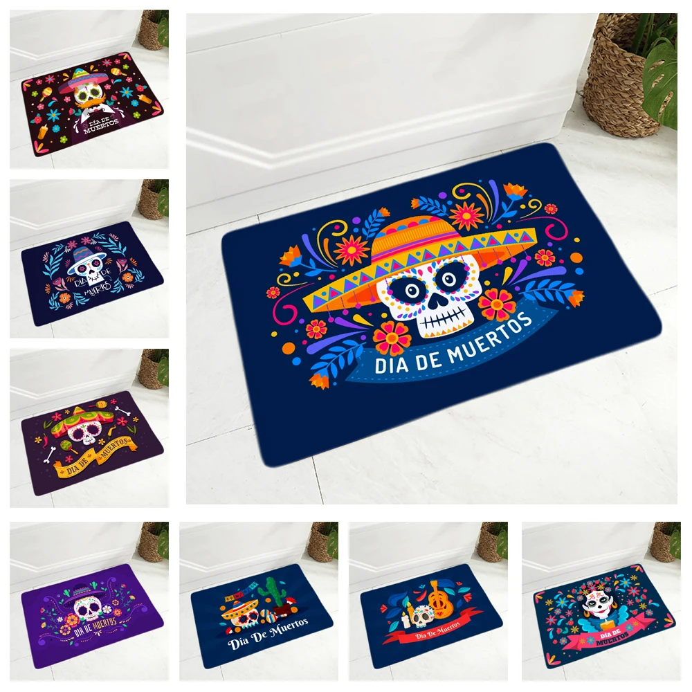 Cartoon Mexico Flower Skull Print Carpet Decor Day Of The Dead Doormat Non-Slip Super Soft Flannel Floor Door Mat 40x60cm
Cartoon Mexico Flower Skull Print Carpet Decor Day Of The Dead Doormat Non-Slip Super Soft Flannel Floor Door Mat 40x60cm