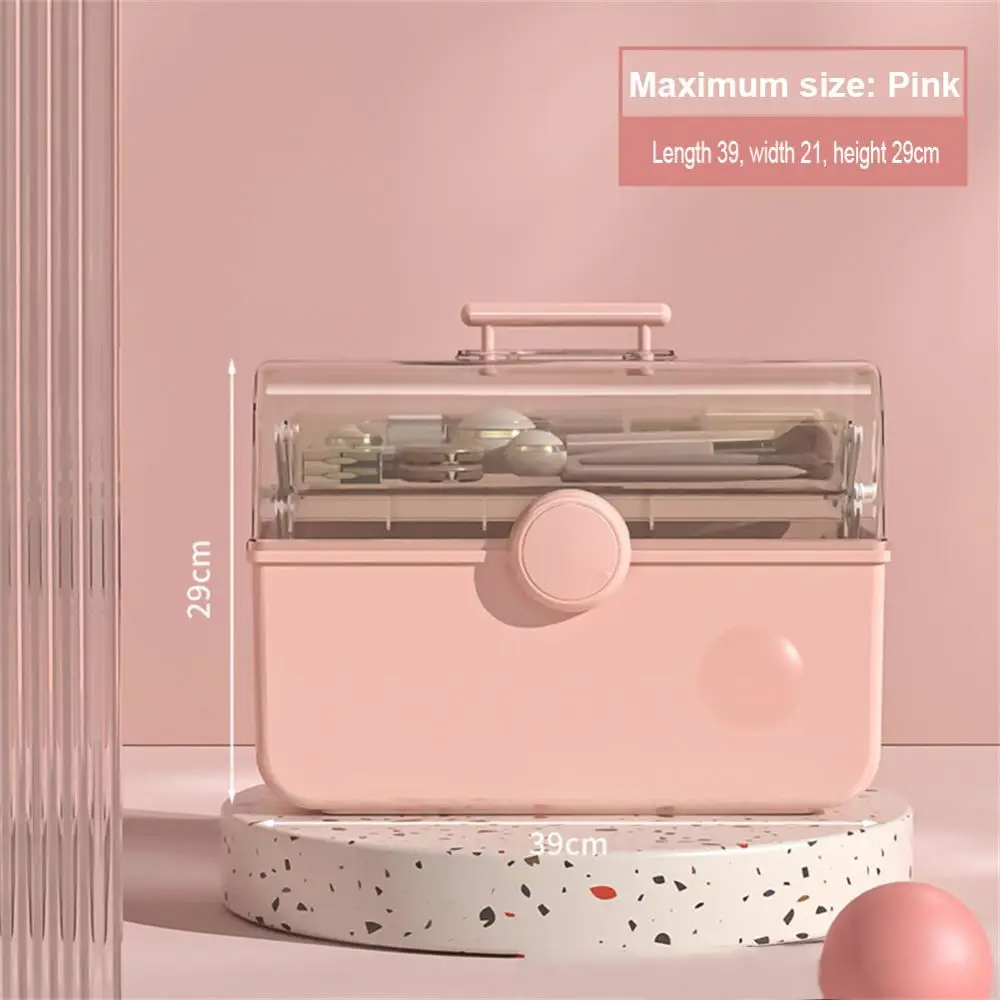 Large-Capacity Cosmetics Medicine Bathroom Storage Box Plastic Dust-Proof Transparent Desktop Portable Makeup Organizer
Large-Capacity Cosmetics Medicine Bathroom Storage Box Plastic Dust-Proof Transparent Desktop Portable Makeup Organizer