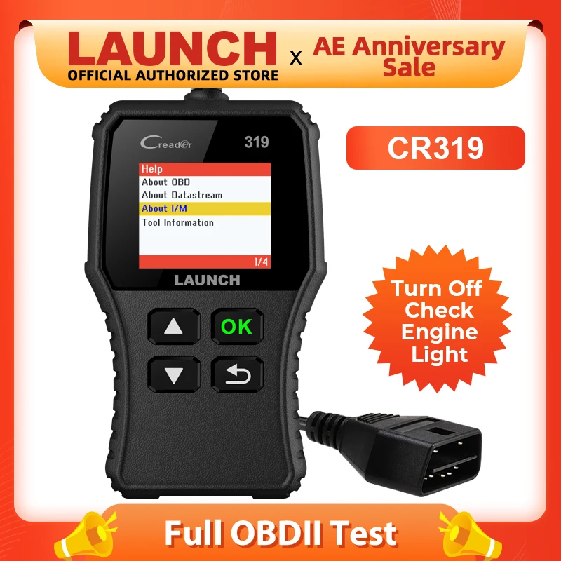 Launch X431 Creader 319 CR319 автоматический считыватель кодов OBD2 сканер полный OBDII EOBD автомобильные инструменты Obd2 диагностический инструмент профессиональный
Launch X431 Creader 319 CR319 автоматический считыватель кодов OBD2 сканер полный OBDII EOBD автомобильные инструменты Obd2 диагностический инструмент профессиональный