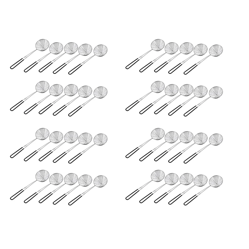 40 Pieces Hot Pot Strainer Scoops,Stainless Steel Hot Pot Strainer Spoons Mesh Skimmer Spoon Strainer Ladle With Handle
40 Pieces Hot Pot Strainer Scoops,Stainless Steel Hot Pot Strainer Spoons Mesh Skimmer Spoon Strainer Ladle With Handle