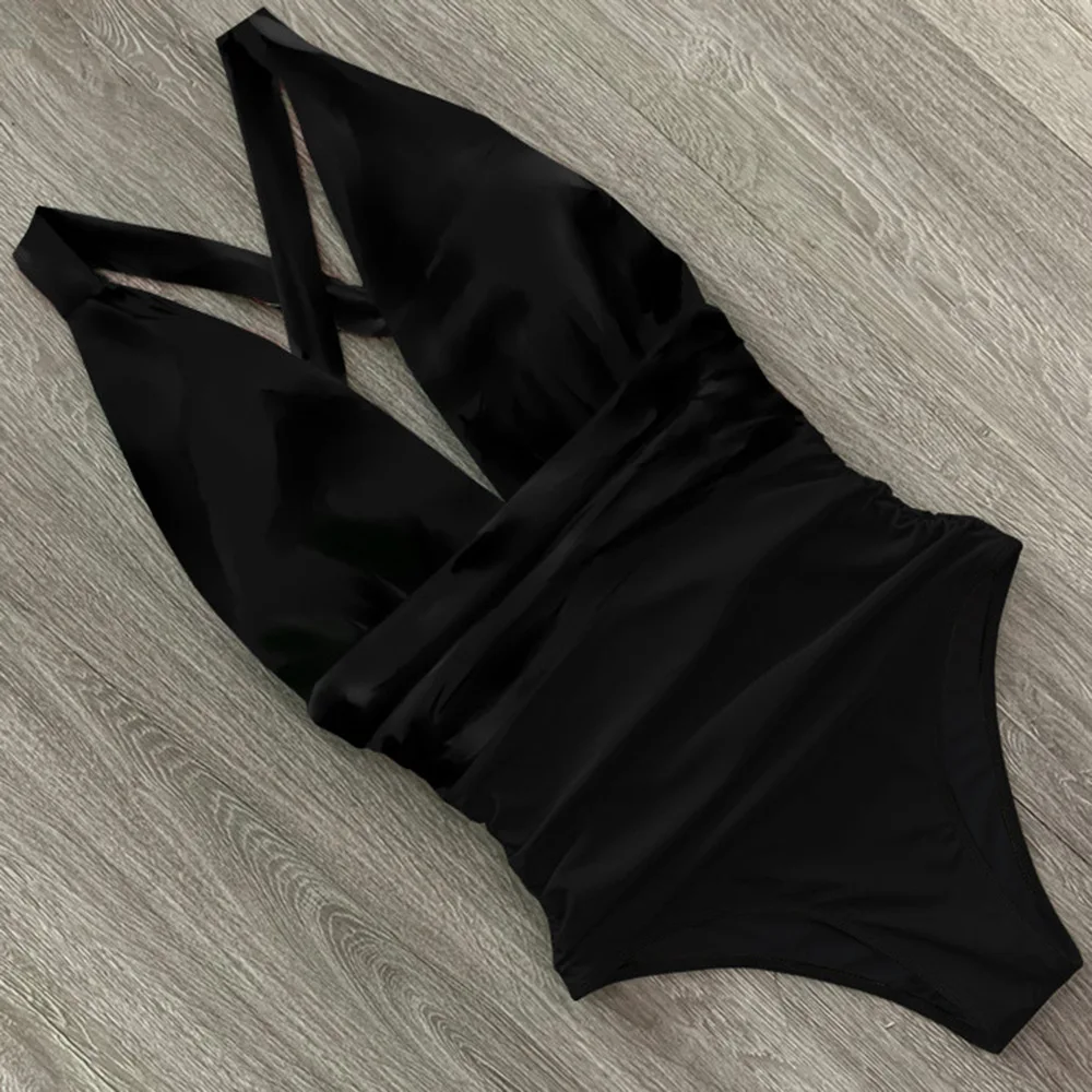 Backless One-piece Swimwear Europe and The United States 2022 New Strap Solid Black Swimwear Women's One-piece Swimwear
Backless One-piece Swimwear Europe and The United States 2022 New Strap Solid Black Swimwear Women's One-piece Swimwear