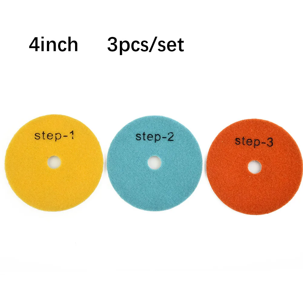 4 Inch 3 Step Polishing Pads Flexible Diamond For Marble Granite Ceramic Tile Concrete Dry/Wet Diamond Polishing Pads Abrasive
4 Inch 3 Step Polishing Pads Flexible Diamond For Marble Granite Ceramic Tile Concrete Dry/Wet Diamond Polishing Pads Abrasive