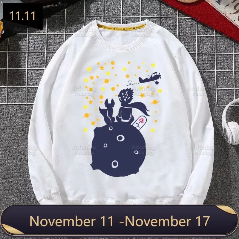 Little Prince Earth Space Sweatshirts Harajuku Loose Streetwear Top Y2K Art Harajuku Kawaii Autumn Spring O Neck Hoody Mens
Little Prince Earth Space Sweatshirts Harajuku Loose Streetwear Top Y2K Art Harajuku Kawaii Autumn Spring O Neck Hoody Mens
