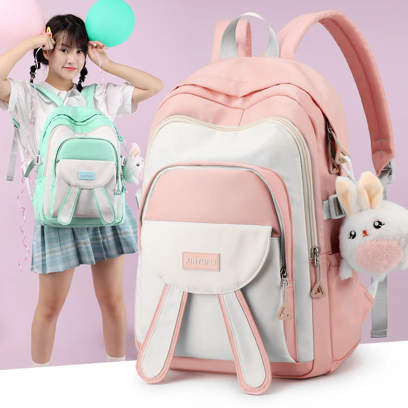 New cute rabbit student schoolbag large capacity light girl backpack waterproof nylon travel bag book bag sac a main femme
New cute rabbit student schoolbag large capacity light girl backpack waterproof nylon travel bag book bag sac a main femme