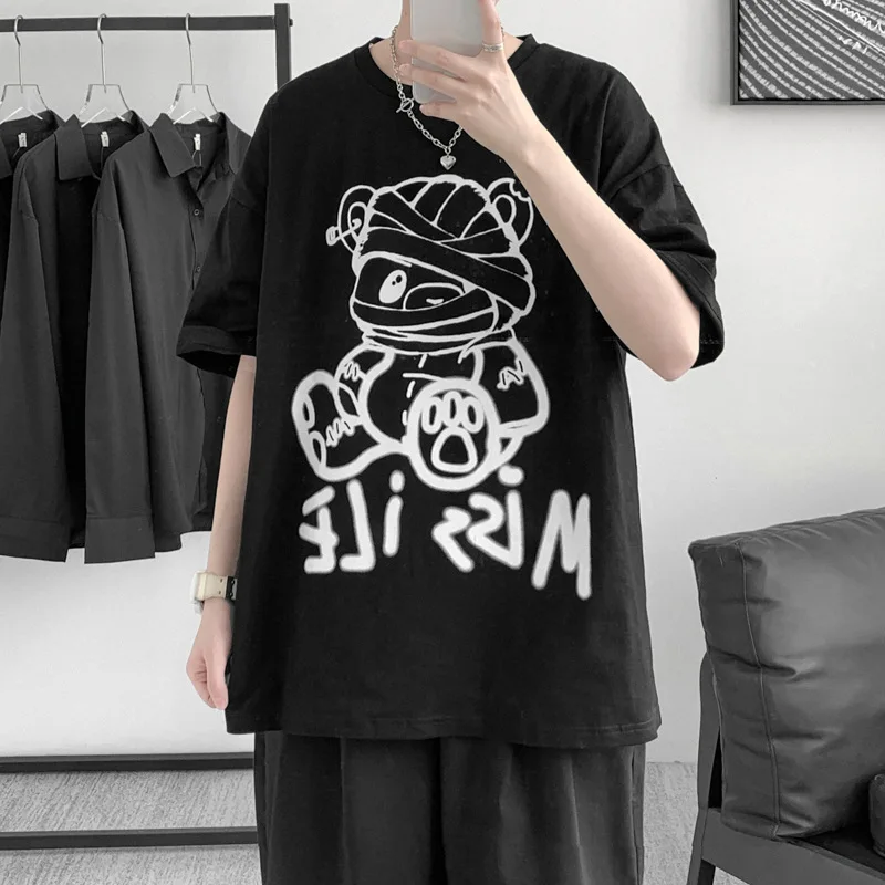 2022 Bear Short-sleeved Printing Men's Tide Ins Tide Brand Summer New Loose Trend Handsome Shirt
2022 Bear Short-sleeved Printing Men's Tide Ins Tide Brand Summer New Loose Trend Handsome Shirt