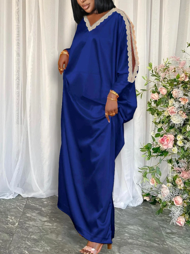 Women Loose Dress V Neck Summer Sparkly Long Luxury Lace Long Slit Sleeve Elegant Ladies Oversized Maxi Robes Party Evening 2022
Women Loose Dress V Neck Summer Sparkly Long Luxury Lace Long Slit Sleeve Elegant Ladies Oversized Maxi Robes Party Evening 2022