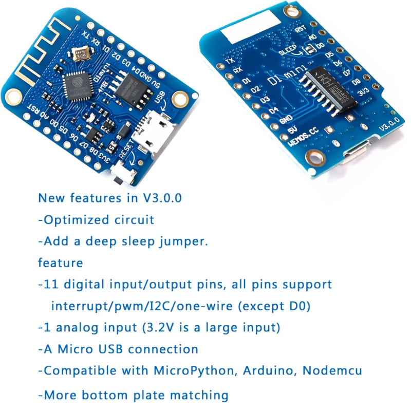 WeMos D1 Mini Pro V3.0 NodeMcu 4 Мб байт Lua WIFI Интернет вещей макетная плата на основе ESP8266 CH340G