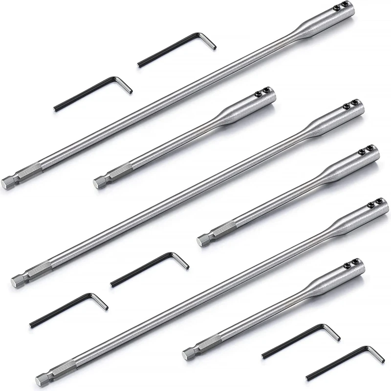 Drill Bit Extension 6, 12 Inch Drill Bit Set Wood Spade Bit Set With Wrench Key For Wood Construction Accessories
Drill Bit Extension 6, 12 Inch Drill Bit Set Wood Spade Bit Set With Wrench Key For Wood Construction Accessories